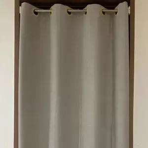 [골드스마일]공간분리 아일렛 문 가리개 커튼 그레이 200cm
