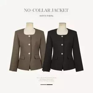 핫핑 [하객룩][LOVB] L-1446 노카라 U넥 쓰리버튼 싱글자켓