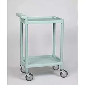 소형 2단카트(Y101A+손잡이) 플라스틱 왜건 운반차 서빙카트 드레싱카 병원트롤리