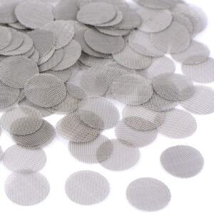 교체용 담배 파이프 스크린 필터 스테인레스 스틸 금속 흡연 9.5/10/12.7/15.87/15/19/20/25.4mm 50PCs