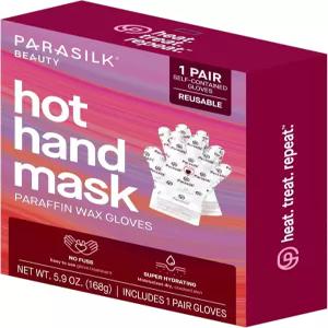 파라실크 뷰티 핫 핸드 마스크 - 자가 함유 파라핀 왁스 장갑 1쌍 집중 수분 공급. 비타민 E 코코넛 아르간