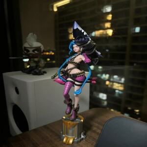 원래 리그 오브 레전드 Jinx Arcane 2 애니메이션 피규어 게임 주변 책상 장식 어린이 선물 3D 펜 장난감
