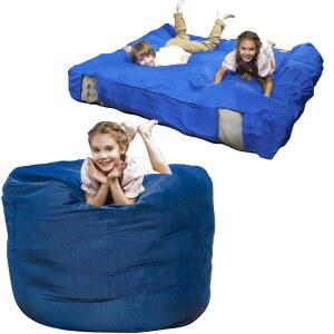 크레이나 빈백 의자 및 감각 크래시 패드, 게으른 의자에서 바닥 패드로 접히는 컨버터블 빈백, 메모리 폼 충전 기능이 있는 거대한 소파 의자, 세탁기 사용 가능