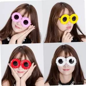이벤트 소품 안경 화려한 코믹 어린이 파티 소품 안경 축제 용품 선글라스 해바라기 플라스틱 장난감