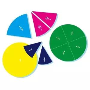 [창의와 날개] 말랑이 자석원형분수학습판 + 원통케이스 학교 단체 수학 교구