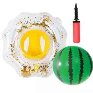 아라칸 플라워 쿠션보행기+808 수박 비치볼+손펌프