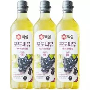 백설 포도씨유 900ml x3개 식용유