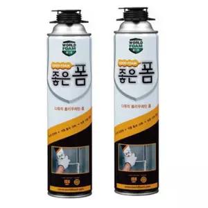 건물외부 1+1 다목적 폴리 우레탄폼 스프레이 건용월드 적건용 적폼 건용 우레탄 월드적