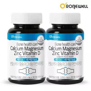 갤러리아 로니웰 본헬스케어 칼슘 마그네슘 아연 비타민D 90정 x 2개 (총 6개