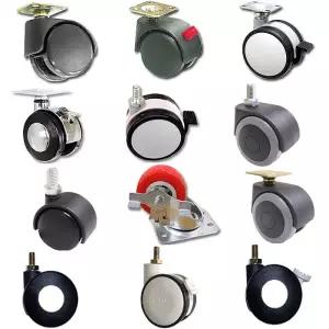 바퀴 우레탄 의자바퀴 가구 캐스타 캐스터 모음 소형 미니 책상 무소음 고하중 볼트 핀 평캐스타 공업용 360도 브레이크 회전 저소음