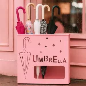 설렘하우스 비오는날 대용량 매장 우산꽂이 22구 핑크 카페 미용실 업소용 입간판우산꽂이