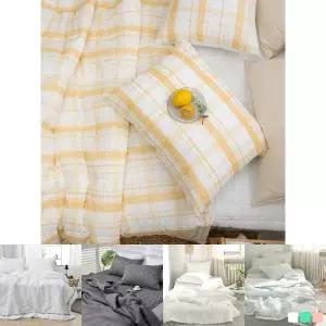 CHABRE 시어서커 여름 침구 간절기 이불패드세트 SS/인테리어/침대/이불/올리브/그린/옐로우/시원한/터치감