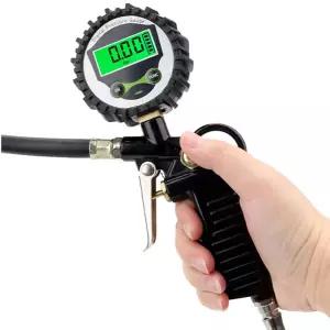권총형 공기주입기 자동차 디지털 게이지 타이어 공기주입기 공기압 오토바이 자전거 조절기 차량용 정비