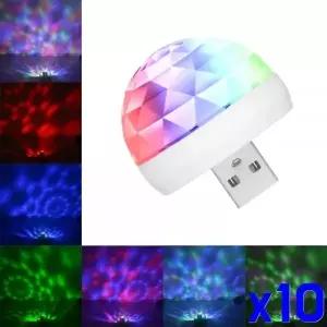 간단파티조명 USB미러볼 차량용미러볼 x10개