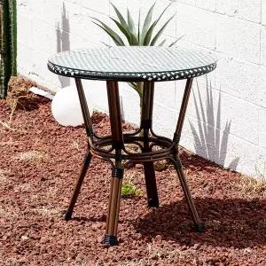 [체어팩토리]카카오 야외 라탄 리조트 카페 테라스 원형 테이블