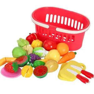 과일 야채 장난감 단면 자르기 바구니 부엌 역할놀이 키즈카페 졸업 어린이집 5살 6세