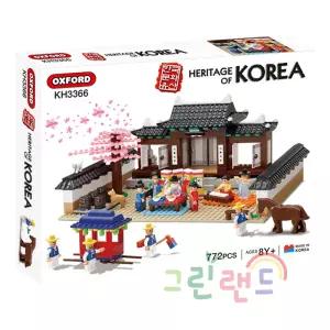 한국 문화유산 전통혼례 KH3366 키즈블록 8세이상 혼례피규어 코리아블록 772pcs 그린랜드79