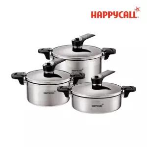 해피콜 진공UP 통3중 IH 스텐 냄비3종(20/24/24)