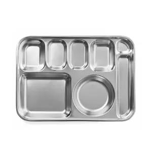 스텐 수저분리 5찬 식판(405x300x30)