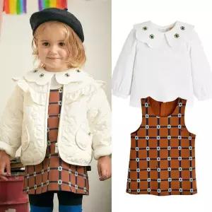 [보리보리/모이몰른]유아 체크플라워 원피스 세트 M234OPB55P