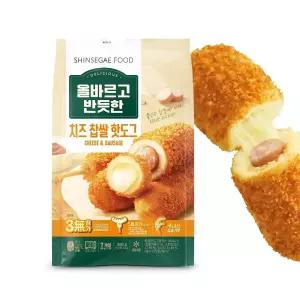 [내일도착]올반 치즈찹쌀핫도그 560g x 3팩 (총 21봉)