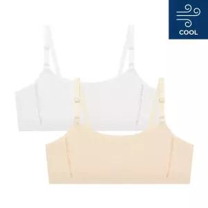 [수아팜] [3컬러 구성] 주니어 1단계 쿨 메쉬 브라 2매 세트