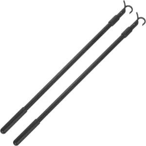 uxcell 2Pcs 1423 무선 블라인드용 드로로드 창문 그늘을 위아래로 당기는 텔레스코픽 로드 옷걸이 후크 폴