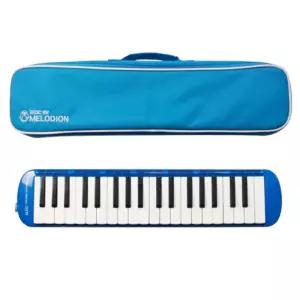 파란색 교육용 HDC 영창 멜로디언 37건반 멜로디온 케이스포함 유치원 초등 음악 교구 어린이 멜로디혼 학