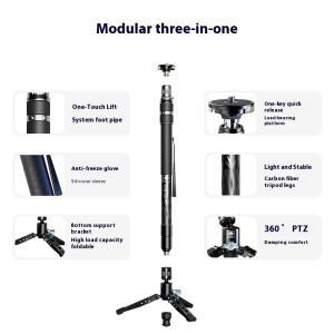 시루이 SVM-145P 카본 파이버 퀵 리프트 모노포드 DSLR 카메라 릴리스 비디오 플루이드 헤드 만프로토 호환