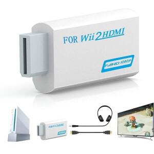 풀HD 1080P Wii-HDMI 호환 컨버터 어댑터 720P 480P 변환기 3.5mm 오디오 AUX TV PC HDTV 모니터 디스플레