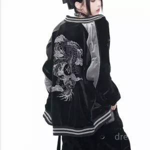 곤룡포 벨벳 스카잔 아우터 요코스 드래곤 스트릿