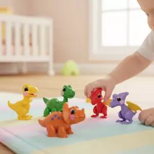 톨로 공룡시리즈 6종 공룡 인형 장난감 피규어 소리나는 관절인형 로봇 청각발달 소근육