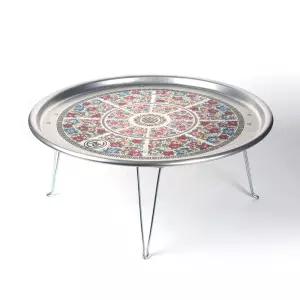 옛날 접이식 양은밥상 3호(56.5cm) 특왕대/양은발상/ 밥상 양은밥상