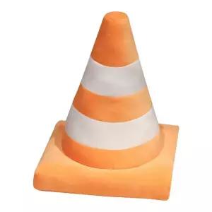 라바콘 봉제 쿠션 인형쿠션 고깔인형 콘 교통고깔 45cm 장애물 컬러콘 주황