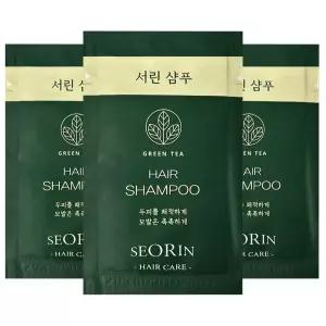 댕기머리 서린 일회용 샴푸 8ml x 100개 여행용 휴대용 일회용샴푸 헤어 세면도구 