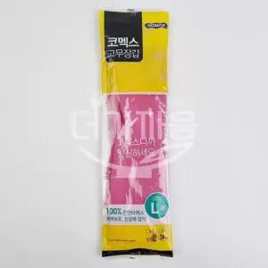 코멕스 고무장갑 L(대) 천연라텍스 청소 세탁 빨래 설거지 주방용 업소용 작업용 위생장갑