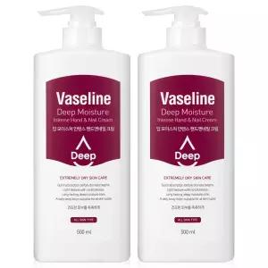 바세린 딥 모이스처 핸드크림 500ml 2개 핸드로션 향좋은 고보습