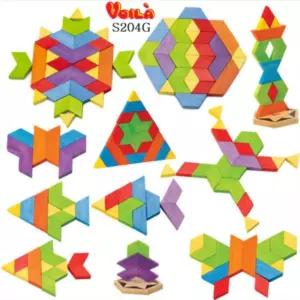 유아 수학 가베 교구 고급 수입 원목 도형 블록 별 쌓기 장난감 나무 블록 브알라 목재 마을 4세 5세 아이