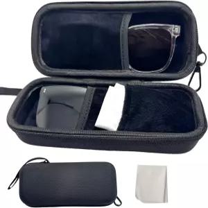 Throjin 이중 안경 케이스 선글라스 EVA 하드 쉘 지퍼 클로저 여행용 차량용