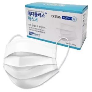 메디플러스 3중덴탈 마스크 대형 흰색
