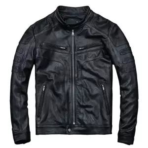 천연 양가죽 가죽자켓 남자 레더 집업 바이크 라이더