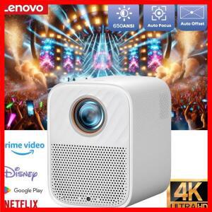 레노버 샤오신 100S 프로젝터 650 ANSI 4K 풀 HD 1080P 자동 초점 Wi-Fi6 휴대용 프로젝터 360 PTZ 지원 스