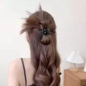 반 묶음 올림 머리 인조모 집게 헤어 가발 핀 코디 헤어집게