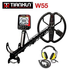 완전 방수 금속탐지기 W55 장거리 보물탐사 금, 은, 구리 탐지 최대 깊이 1-3미터
