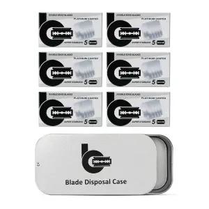 플래티넘 코팅 안전 면도날(미국 스테인리스 스틸 모든 표준 이중 가장자리 면도기 장착) 30 카운트 일상