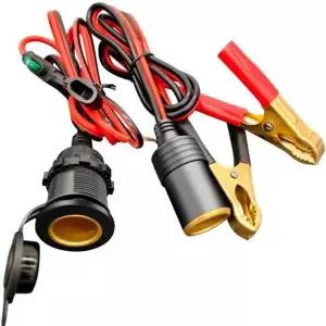 차량용멀티소켓 연장케이블 악어클립 전원연결 스위치 시거잭암놈 12V24V