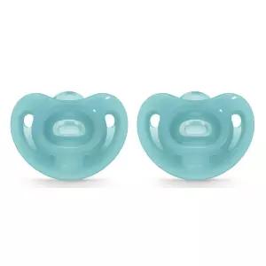 누크 노리개젖꼭지 공갈 쪽쪽이 실리콘 2단계 블루 X2