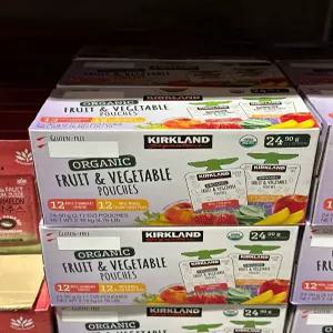 커클랜드 시그니춰 유기농 후룻 베지 파우치 90g 24개