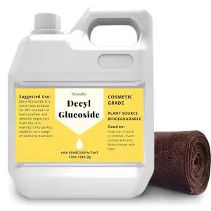 Hznxolrc 순중량 12온스(10.15Fl 온스) 데실 코사이드 천연 계면활성제 프리미엄 액체 화장품 등급 피부에