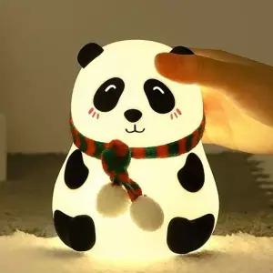 ( )귀염뽀짝 스카프 아기판다 무선 터치 실리콘 무드등